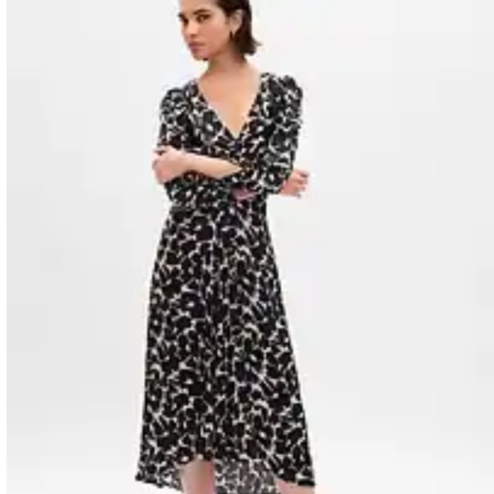 Gap Ruched Satin Midi Dress large Tall